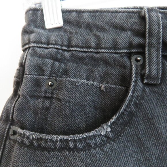 ALEXANDER WANG Bite High Rise Shorts in Gray Aged Denim Distressed - Size 27 - Picture 7 of 16